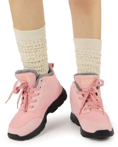 Cosensi - Slouch Socks - Dames Thigh High Sokken - Zacht en Comfortabel - Zwart Wit Crème - Perfect voor Yoga en Casual Stijl - Maat 5-11