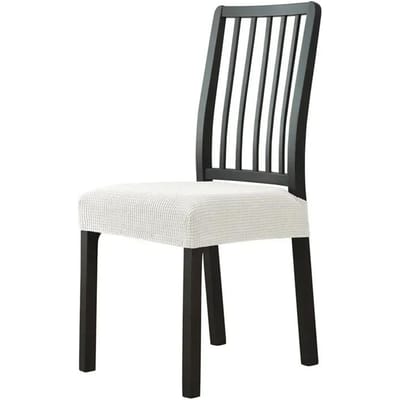 1/2/4/6 stuks Polar Fleece Stoelzithoes Stretch Stoelhoezen Antislip Eetkamerstoelhoezen voor Thuis Hotel Feest Banket 1pc chair cover white