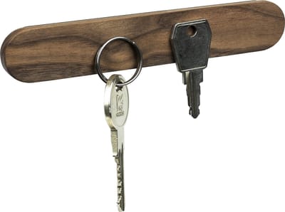 QUVIO Magnetisch sleutelrekje - Sleutelhouder - Sleutelbord - Sleutelrek - Sleutelkastje - Halaccessoire - Inclusief bevestigingsmateriaal - Hout - 15,5 x 2,5 x 1 cm - Bruin