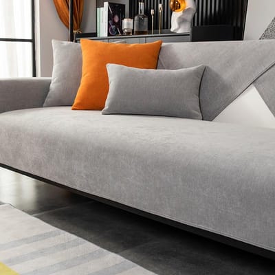 Nieuw Sofakussen Chenille Stof Kunst Antislip Banken Handdoek Bankovertrek voor Woonkamer Effen Kleur Sofa Handdoek Zitkussen Woondecoratie 70x70cm 1pcs