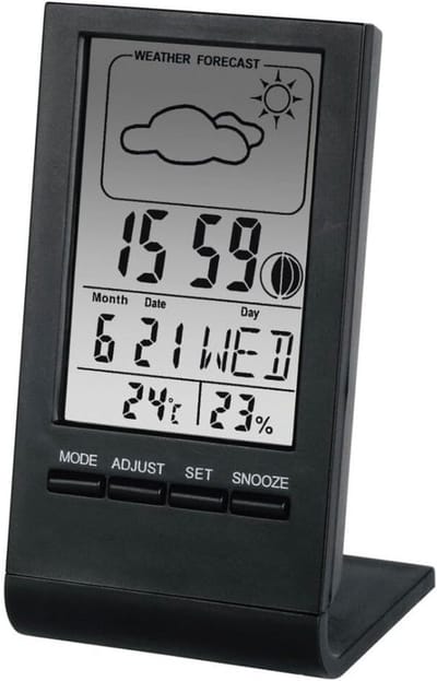 Digitale Thermometer en Hygrometer met LCD-scherm en Weersvoorspelling