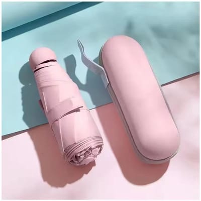 Zonnehoed, reistasparaplu, compact, ultralicht, mini, draagbaar, waterdicht, opvouwbaar, paraplu voor mannen en vrouwen 6K white
