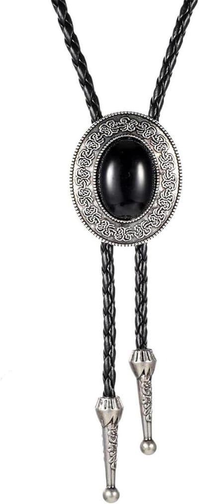 Verstelbare bolo stropdas voor heren en dames, cowboy stijl, leren kostuumaccessoires, vintage uitstraling, perfect voor feesten en evenementen
