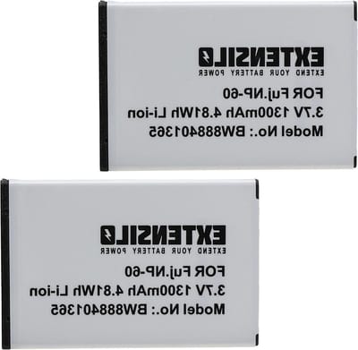 Camera Accu Set - Reserve Batterij - Fotografie - Hoge Capaciteit - 2 Stuks 1300mAh - Zwart