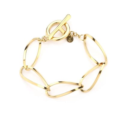 Go Dutch Label Oorringen gedraaid motief Gold E2536-2