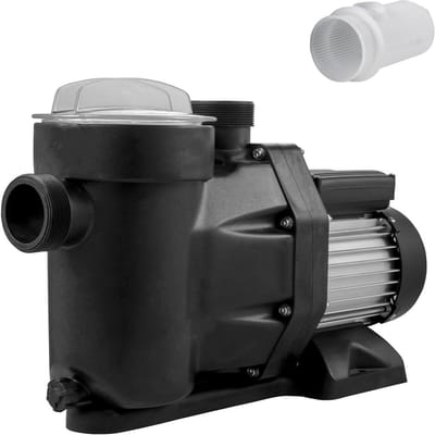 Pompe de Piscine 1 CV, 19200 L/h 750W Pompe de Piscine pour Piscine Enterrée/Hors-sol avec Panier Préfiltre Moteur de Pompe de Piscine pour une Eau de Piscine Propre 1.97