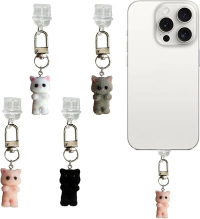 Set van 4 Transparante Stofdoppen voor USB-C Oplaadpoorten - Bescherming voor Smartphone, Tablet en E-Reader Accessoires