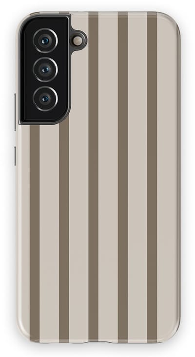 DripCase Gestreept Hoesje Samsung Galaxy S22 Plus | Backcover met Mag | Stripes Motief | Trendy Case Samsung Galaxy S22 Plus met Strepen Linen Wood