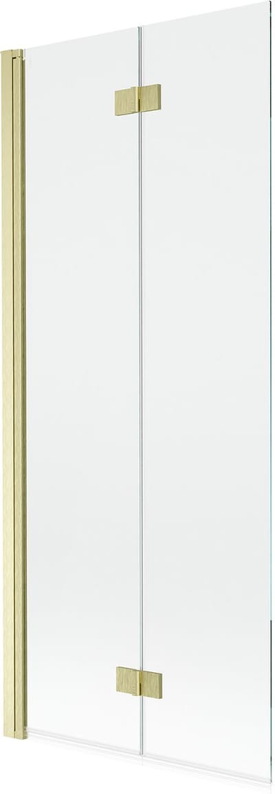 Mexen Mist badwand 2-delig links 80 x 150 , transparant, goud geborsteld - 8A9-080-002-55-00-L