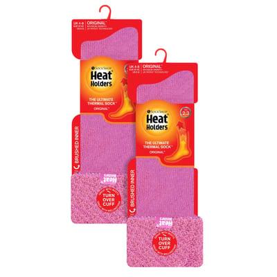 2-pack Wellington zacht geborstelde binnenlaarssokken voor dames