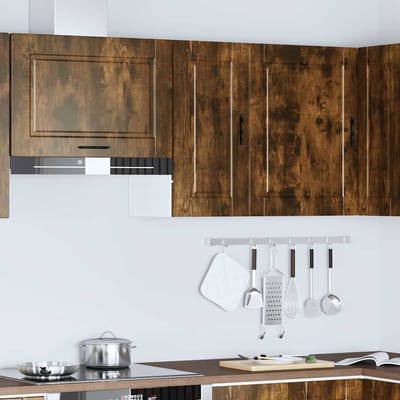 vidaXL - Keukenbovenkast - Porto - bewerkt - hout - gerookt - eikenkleurig