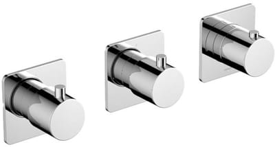 Hotbath Gal - Afbouwdeel voor Inbouw Douchethermostaat - 2 Stopkranen - Chroom - V01