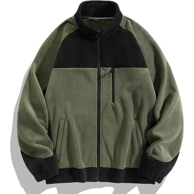 Fleecejas Heren Nieuw Winter Buiten Sport Cardigan Sweatshirt Poolvacht Warme Jas voor Mannen 4XL black
