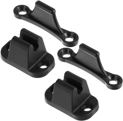 Deurvanger Set - Deurstopper - Voorkom Klappen - Nylon Materiaal - 6x2CM - Zwart