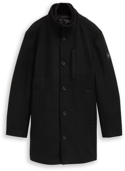 Tom Tailor - 2-in-1 wollen jas met afneembare binnenjas - Maat XXL - Black