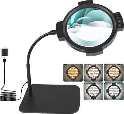 Unyqoos® Verstelbare loeplamp met dimbaar LED-licht voor precisiewerk en hobby's