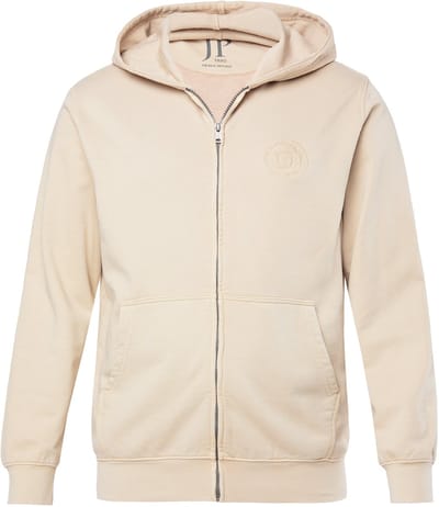 JP 1880 - Heren - hoodie capuchon kangoeroezak vintage look tot 8XL - Cement - Maat 3XL