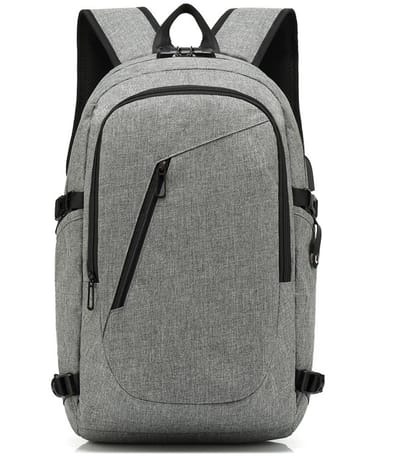 Hbs Waterdichte Rugtas Inclusief Usb Oplaadstation - Laptop Tas 14 Tm 15.6 Inch - Grijs
