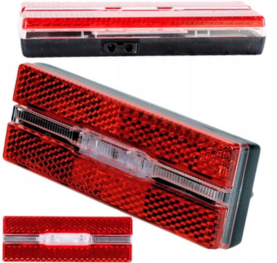 Fietslamp Achter Dynamo LED Zwart met Reflector