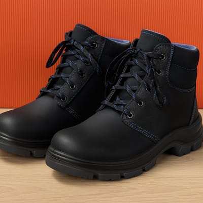 Atlas Ergotex 600 S2 veiligheidsschoenen maat 41 – waterdicht zwart hoog model – met 3D-dempingssysteem & Ergo-Tex voering – geschikt voor steunzolen – professionele werkschoenen voor bouw & industrie