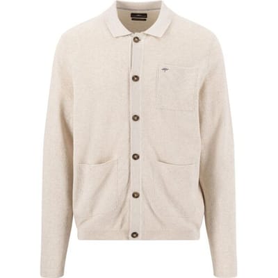Fynch-Hatton Vest Buttoned Cotton Structure New Off White / male