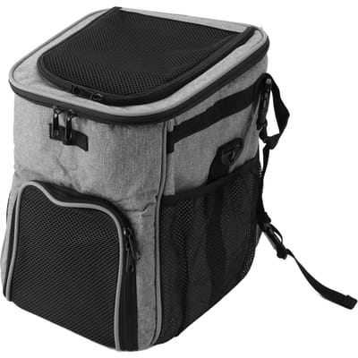 Watermand Hond Fiets Waterdicht Ademend Verwijderbare Hondendrager Rugzak voor Buitenreizen Grey gray