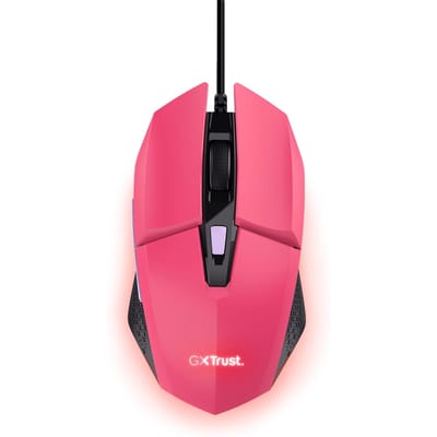Trust GXT109P FELOX Gaming-muis Kabelgebonden Optisch Pink 6 Toetsen 6400 dpi Verlicht