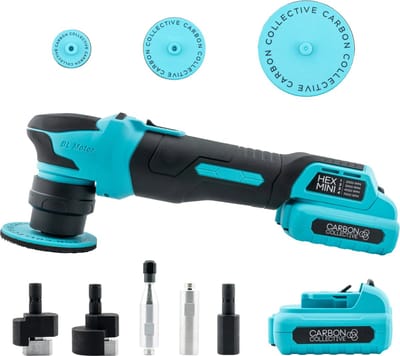 CARBON COLLECTIVE - Hex Mini Machine Polisher - Rotary / Dual Action Battery Polisher Kit