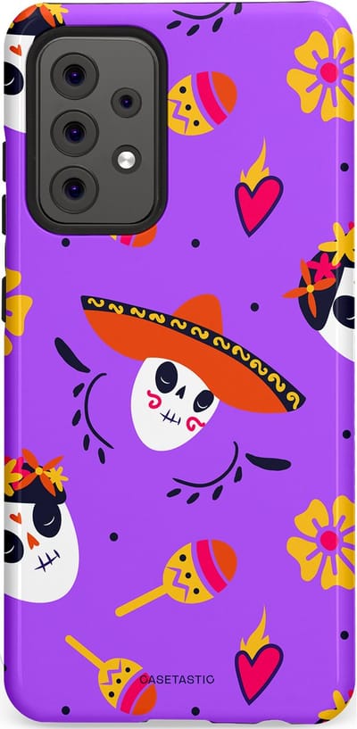 Casetastic Hoesje Geschikt voor Samsung A52 (4G/5G/s) - Stijlvolle Beschermende Duo-layer Case - Muertos sombrero