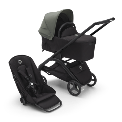 Bugaboo Dragonfly Kinderwagen - Midnight Black Bekleding midnight black bekleding