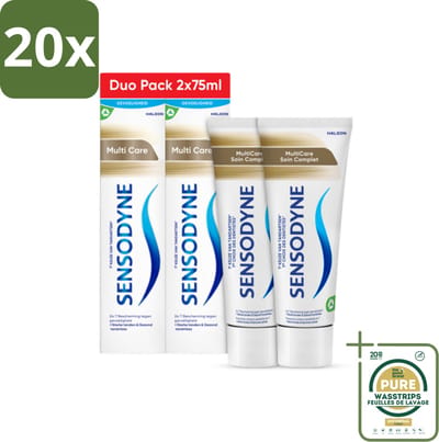 20 x Sensodyne - Tandpasta - Multi Care - Complete Zorg - Duopack - 2 x 75 ml - Grootverpakking - Gevoelige Tanden - Tandpasta - Tandvlees - Fluoride - Gevoeligheid