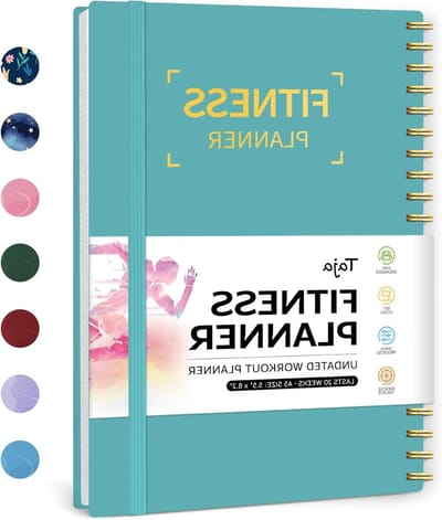 Fitness Dagboek - Workout Planner - Training Bijhouden - Uitgebreide Gegevensregistratie - A5 Formaat - Blauw