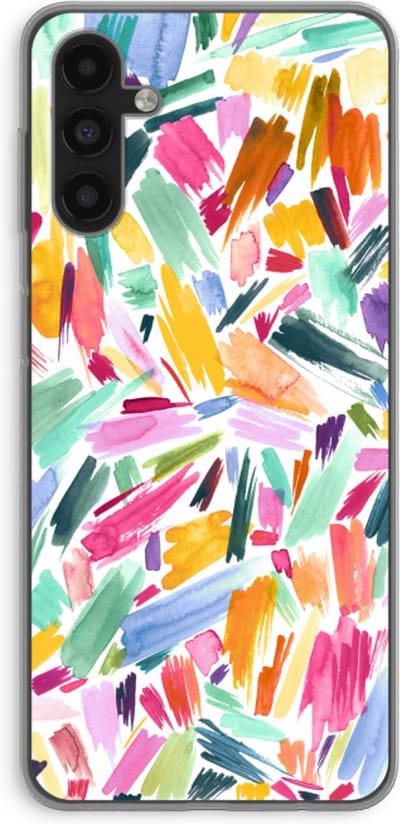 Case Company® - Hoesje geschikt voor Samsung Galaxy A13 5G hoesje - Watercolor Brushstrokes - Soft Cover Telefoonhoesje - Bescherming aan alle Kanten en Schermrand