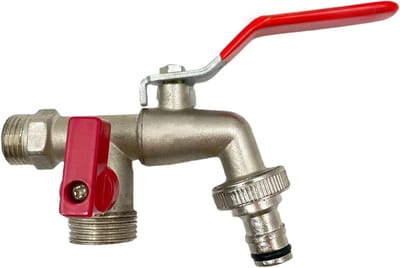 Messing Waterkraan - Tuinkraan Bibcock - Irrigatie Regelen - 90 Graden Klep - Enkele Mond - Messing