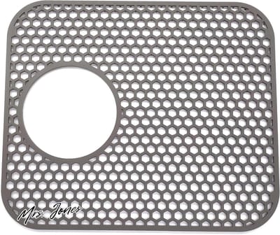 Mrs. Jones Siliconen gootsteenmat grote gootsteenmat 34 x 29 cm voor keukenvloer van de boerderij roestvrij staal - afdruipmat gootsteeninzet .