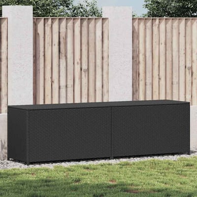 vidaXL - Tuinbox - 200x50x60 - cm - poly - rattan - zwart