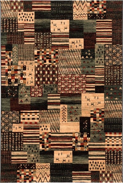 OSTA Kashqai – Vloerkleed – Tapijt – geweven – wol – eco – duurzaam - modern - landelijk - Groen - 67x130