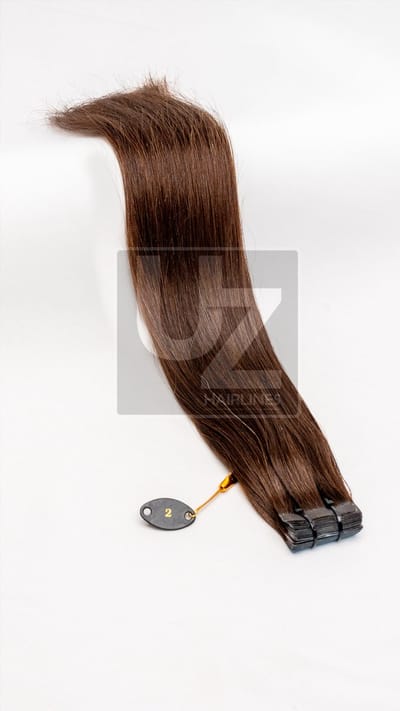 UZ Hairlines Tape Extensions - Kleur #2 - Lengte 40 cm - Premium Quality - 100% Human Hair