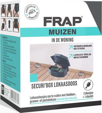 FRAP SECURIBOX - muizen - alle ruimtes - set van 2 lokaasdoosjes
