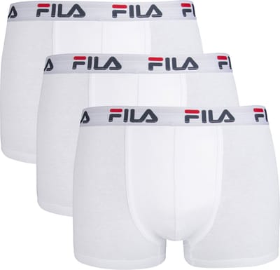 FILA - Heren Basic Boxershorts - 3 Pack - Maat S - Wit