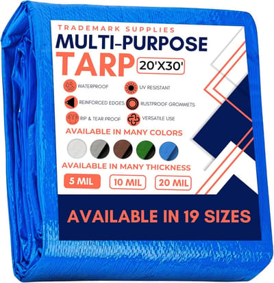 Waterdicht Zeil - Robuust Tarpaulin - Buiten Beschermen - 5 Mil Dikte - 6x9 Meter