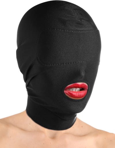 Masker met Open Mond - Zwart