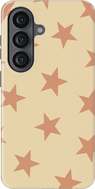 DripCase Hoesje Samsung Galaxy S26 | Sterren Design | Magnetisch Opladen | 2-in-1 Ontwerp | Stars Backcover Amber Dust