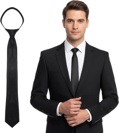 Elegante Zwarte Strik van 8 cm voor Dames en Heren - Voor Zakelijke Kleding en Schooluniformen