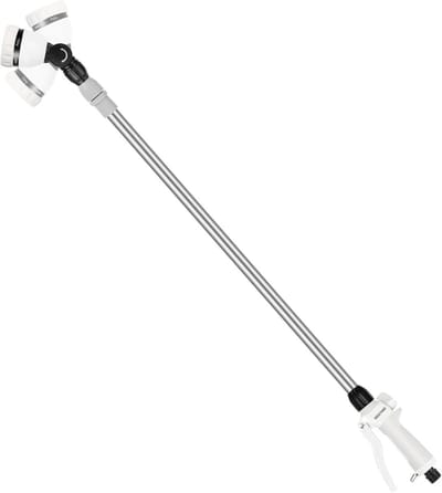 Tuinspuit Telescopisch - Waterstok Lange - Gericht Water Geven - 180 Graden Draaibaar - 92 Tot 152 cm - Wit