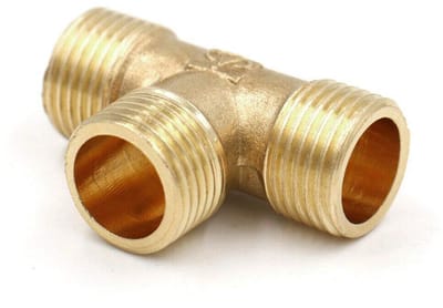 Dailygoods- Slangconnector T-stuk - Mannelijke Draad - Messing - Duurzaam - 3/4" - Eenvoudig te Installeren - Gouden Kleur