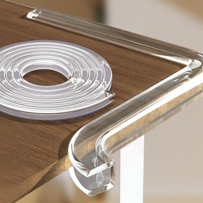 longziming -U-Vormige Randbescherming - Transparante Kantstrook - PVC Beschermingsprofiel - Flexibel Voor Hoeken - Zelf Te Verkorten - Duurzaam PVC - Onopvallend Design - Veilig Voor Kinderen En Huisdieren - 5 Meter
