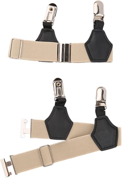 Sok Kousenbanden Riem - Sok Houders Bretels - Sokken Op Hun Plaats - Versterkte Metalen Clips - 37-55 cm Lengte