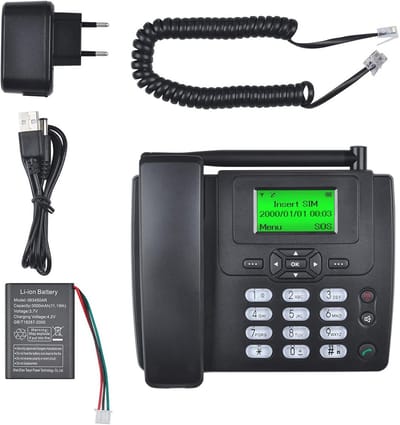 GSM Tafeltelefoon - Vaste Telefoon - Thuis Kantoor - Groot Verlicht Display - 2.4 Inch Scherm - Zwart