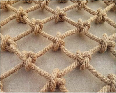 Veiligheidsnet - Beschermnet Huisdieren - Huisdieren Beveiligen - Handgemaakt Geweven Net - 1x10m - Hennep Touw